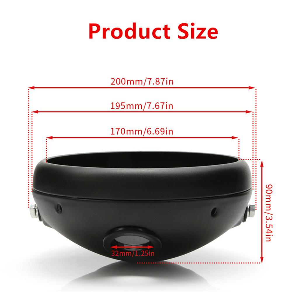 7-дюймовый корпус фары черный универсальный для мотоцикла