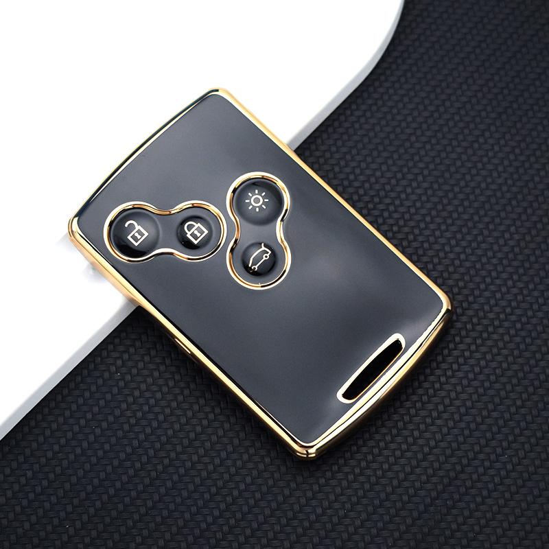 Чехол для ключей из ТПУ с 4 кнопками, брелок для Renault Duster Captur Clio Logan Megane Koleos Scenic Nema Fluence Zoe, аксессуары