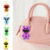 Horror Smiling Animal Keychain with Hanging Buckle PVC Cartoon Animal Key Ring Holder Backpack Pendant Decoration Fans Birthday Gift
