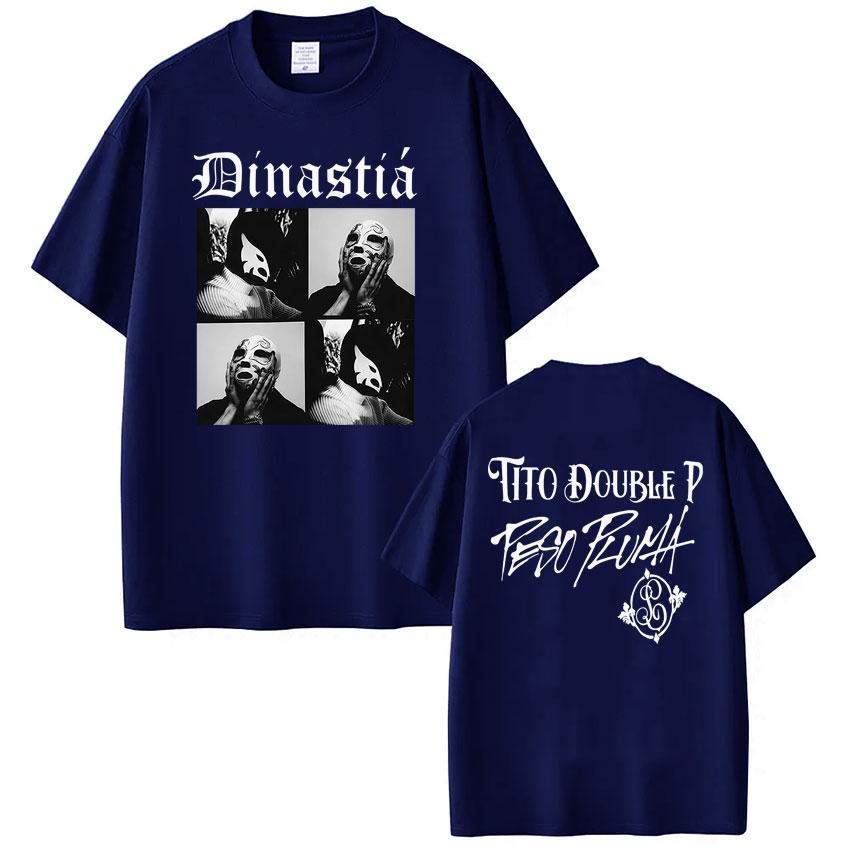 Rapper Peso Pluma Tito Double P Dinastia Album Vintage Print Tees Men Women Fashion Tshirts Gothic Punk Casual Cotton Tshirt