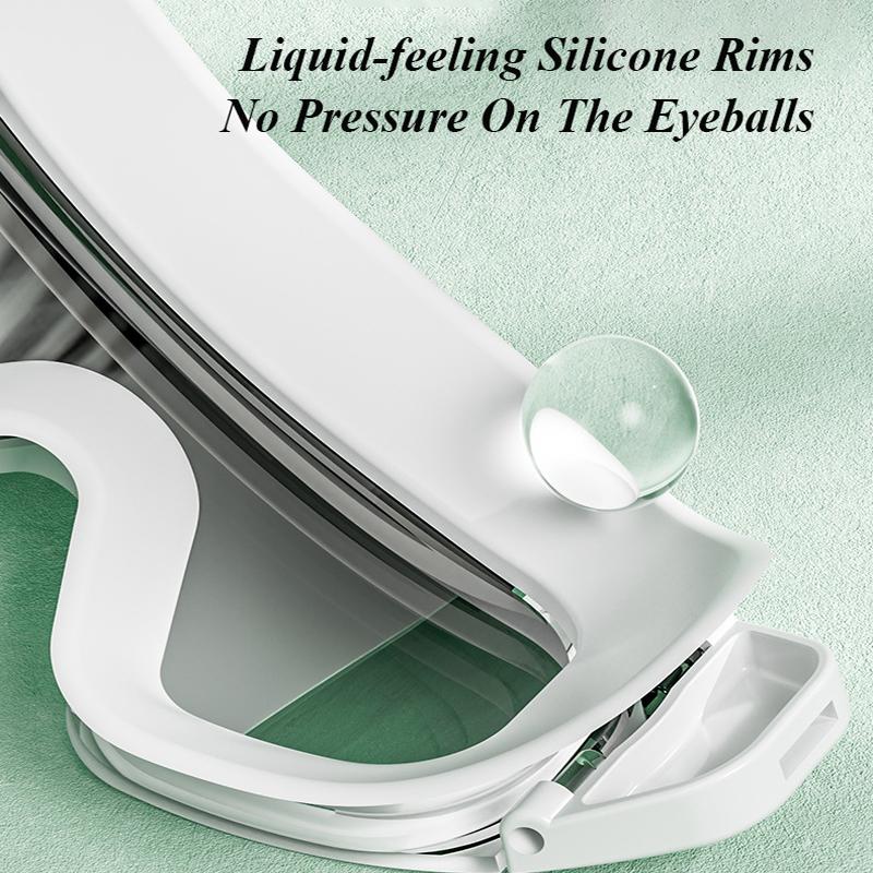 Новые модные очки для плавания с большой оправой, градиентные линзы, противотуманные, HD, водонепроницаемые, взрослые, профессиональные силиконовые очки для плавания