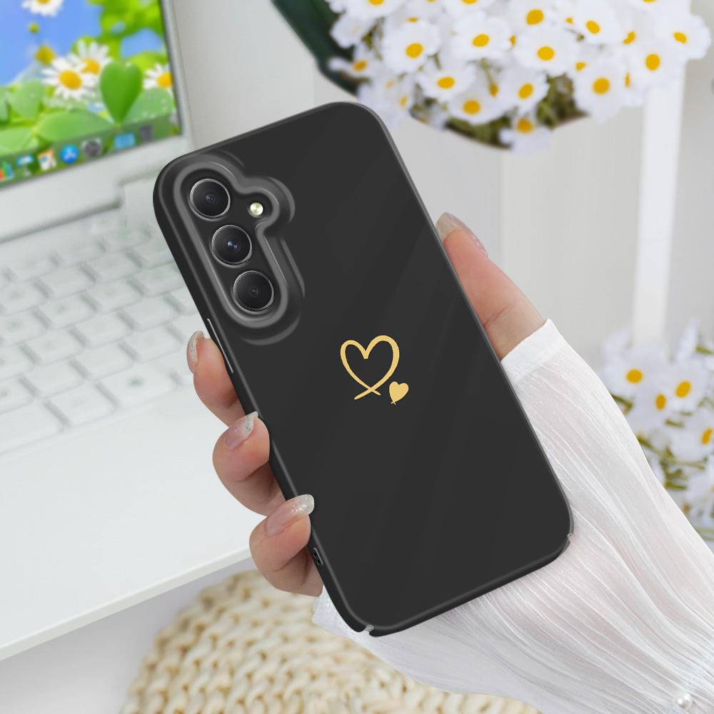 Simple Love Phone Case For Samsung Galaxy A54 A34 A24 A14 A04 A73 A53 A33 A23 A13 A72 A52 A32 4G 5G Film Hard Cover