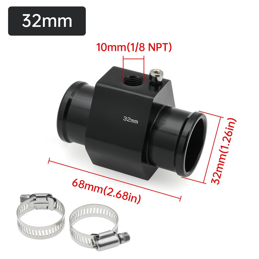 2 In 1 Horizotal Gauge Universal Truck Car Digital Water Temperature Gauge+Voltage Set Meter with 10mm Sensor 12/24V For Car