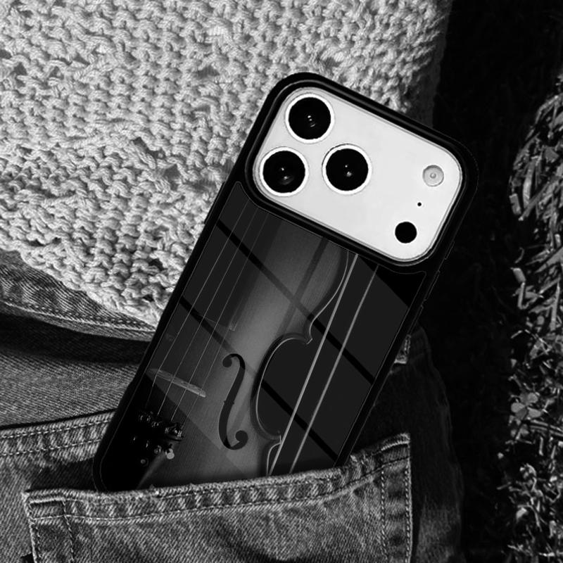 Деревянный чехол для телефона с изображением виолончели и скрипки для iPhone 17 AIR 16 Pro Max 15 14 Pro 11 12 13 Ударопрочный силиконовый чехол