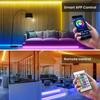 Светодиодная лента RGB 5050 с Bluetooth-приложением и инфракрасным пультом дистанционного управления, 30 светодиодов/м, гибкая лампа, декор для рождественской вечеринки