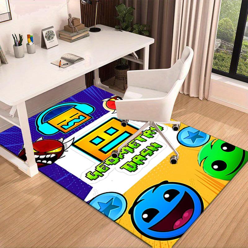 Geometry Dash: Dance To The Beat Area Rug Office rug, Chair Rug, Decor Carpet Livingroom bedroom Mat, Large Size Fan gifts Christmas gifts