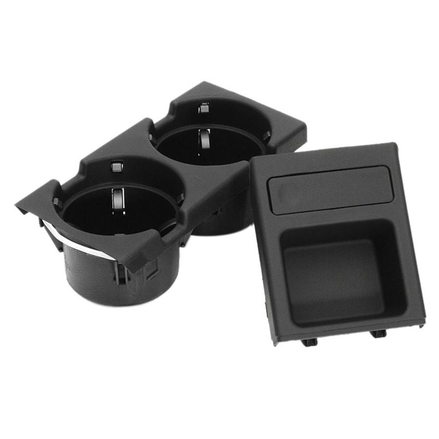 For BMW E46 Black Front Center Console Drink Cup Holder Storing Box 51168217953