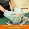 Anti-scalding Insulation Gloves High Temperature Resistant Silicone Kitchen Microwave Oven Gloves Anti-slip Baking Oven Gloves