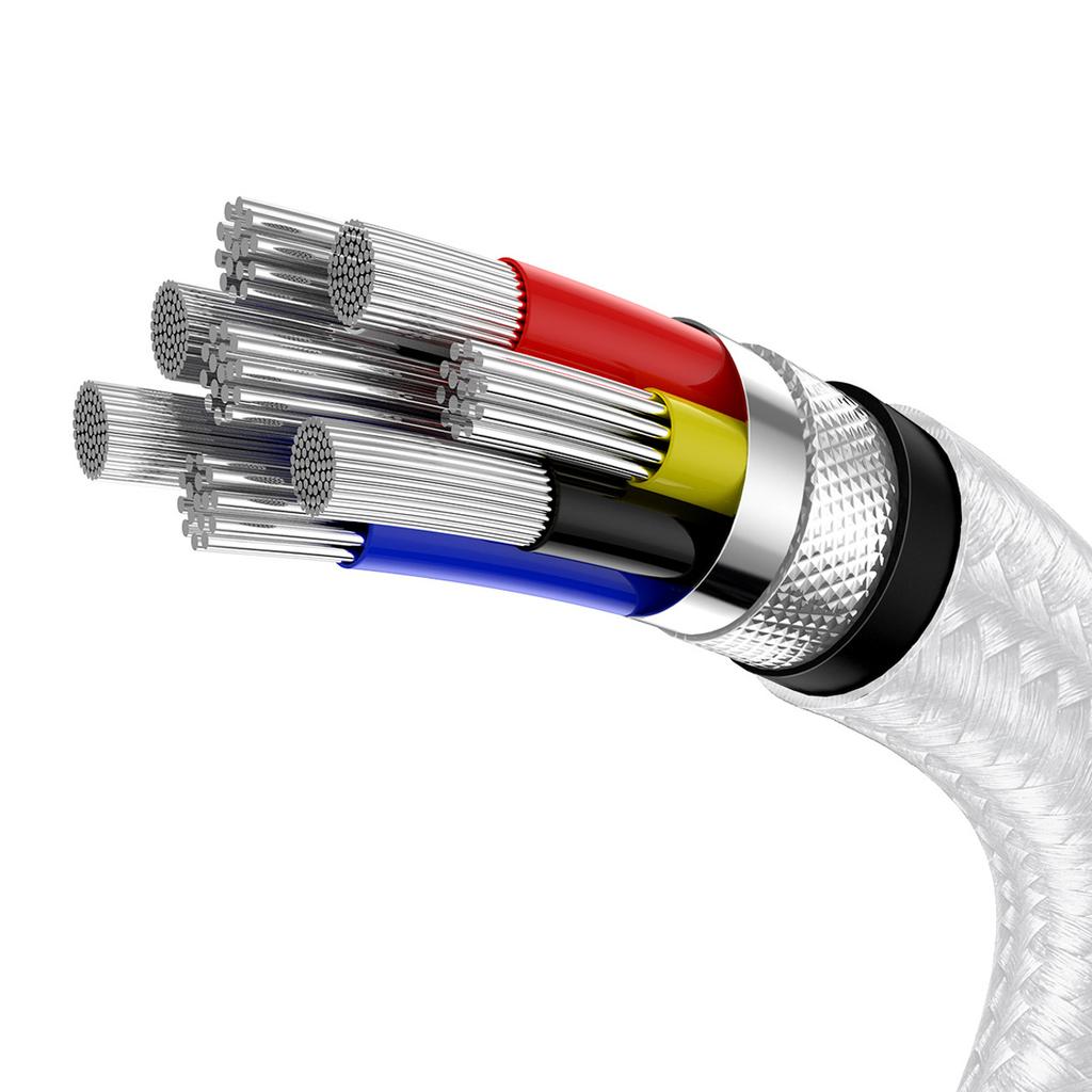 Cafule Metal 100W 2m USB-C Cable - White