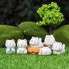 Wealth Cat Model Mini Resin Crafts Kawaii Animal Ornaments Cat Figurine  Desktop Decoration
