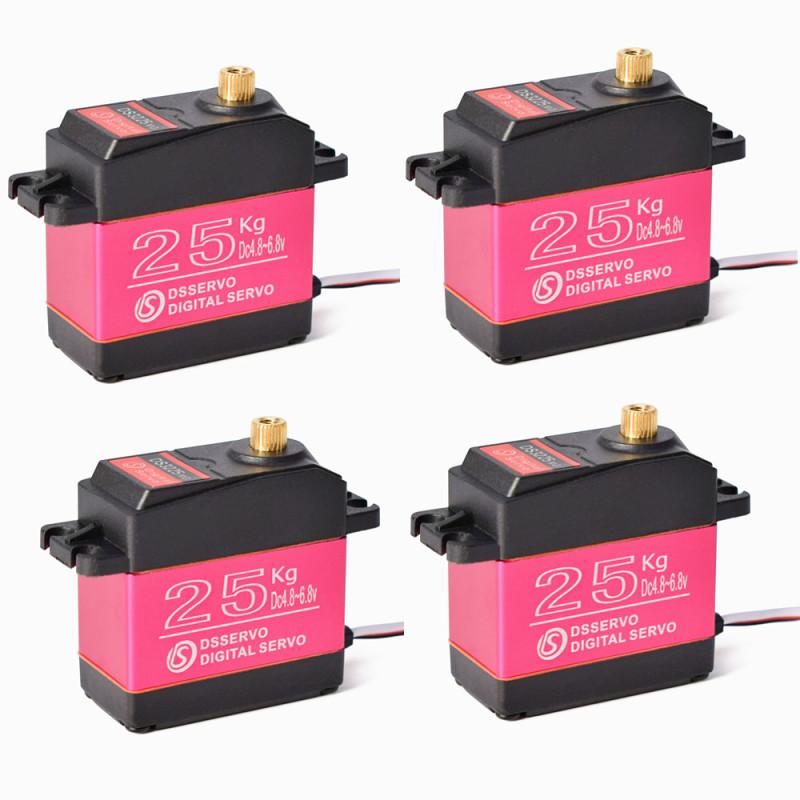1 шт./4 шт. водонепроницаемый сервопривод DS3225 Pro 25 кг, высокоскоростной цифровой сервопривод с металлической шестерней для Hsp Hpi 1/8 1/10