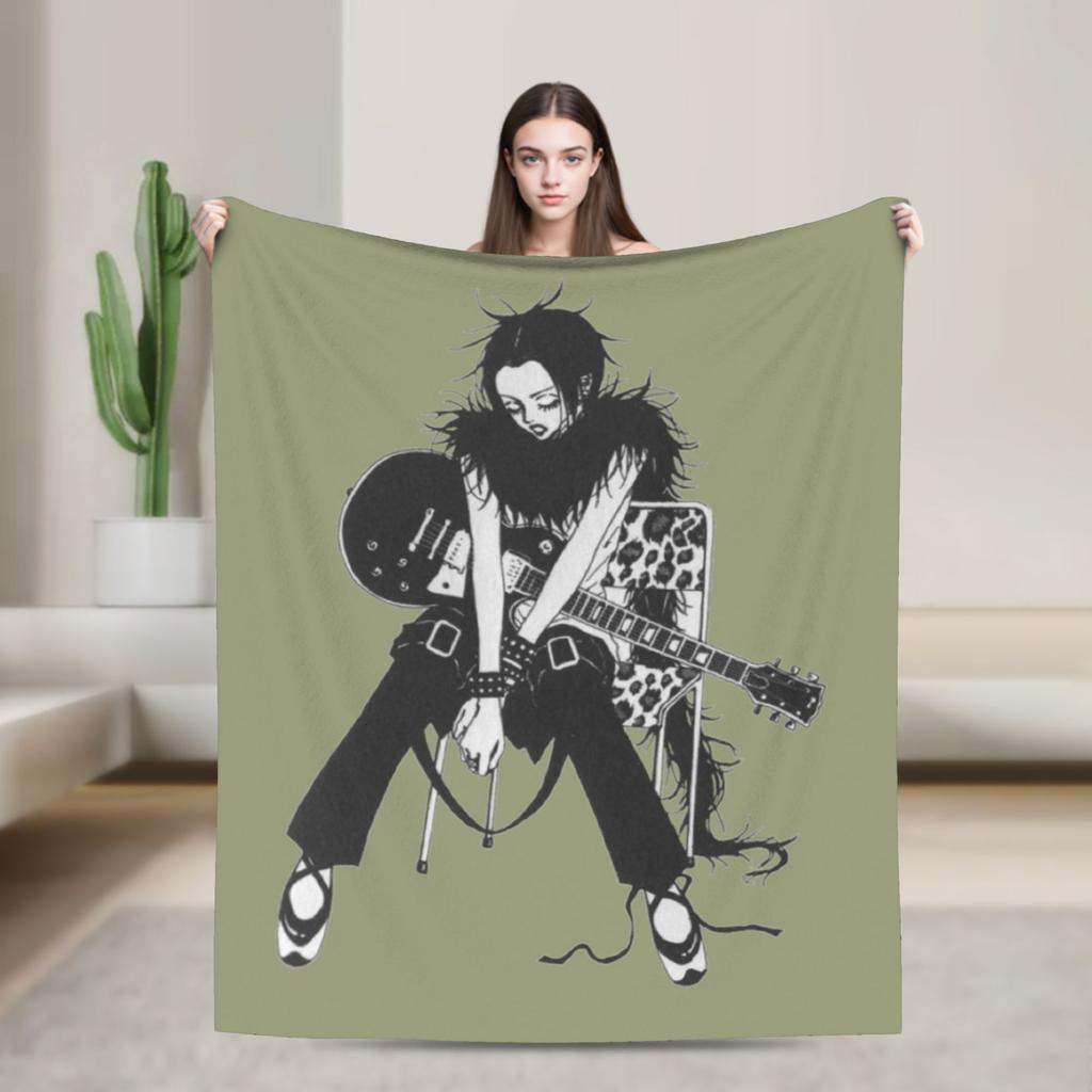 Nana Hachi Manga Knitted Blanket Anime Flannel Throw Blanket Summer Air Conditioning Portable Soft Warm Bedsprea