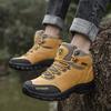 High-top Boots Men Shoes Anti-slip Shock-absorbing Thick-soled Outdoor  Hiking Shoes Men Comfortable Breathable Casual Shoes Men
