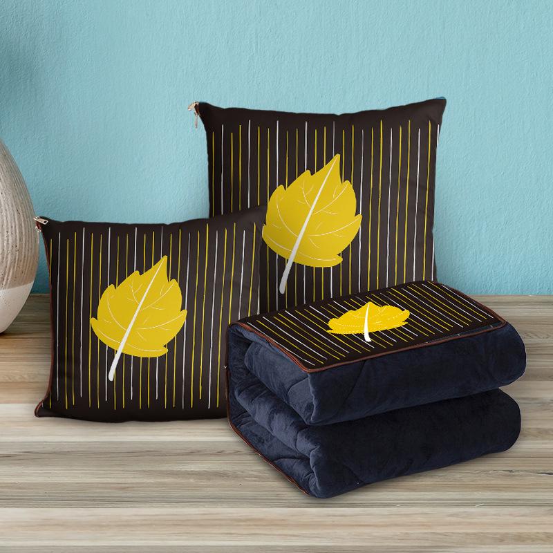 Персонализированная мультяшная флисовая плюшевая подушка-плед