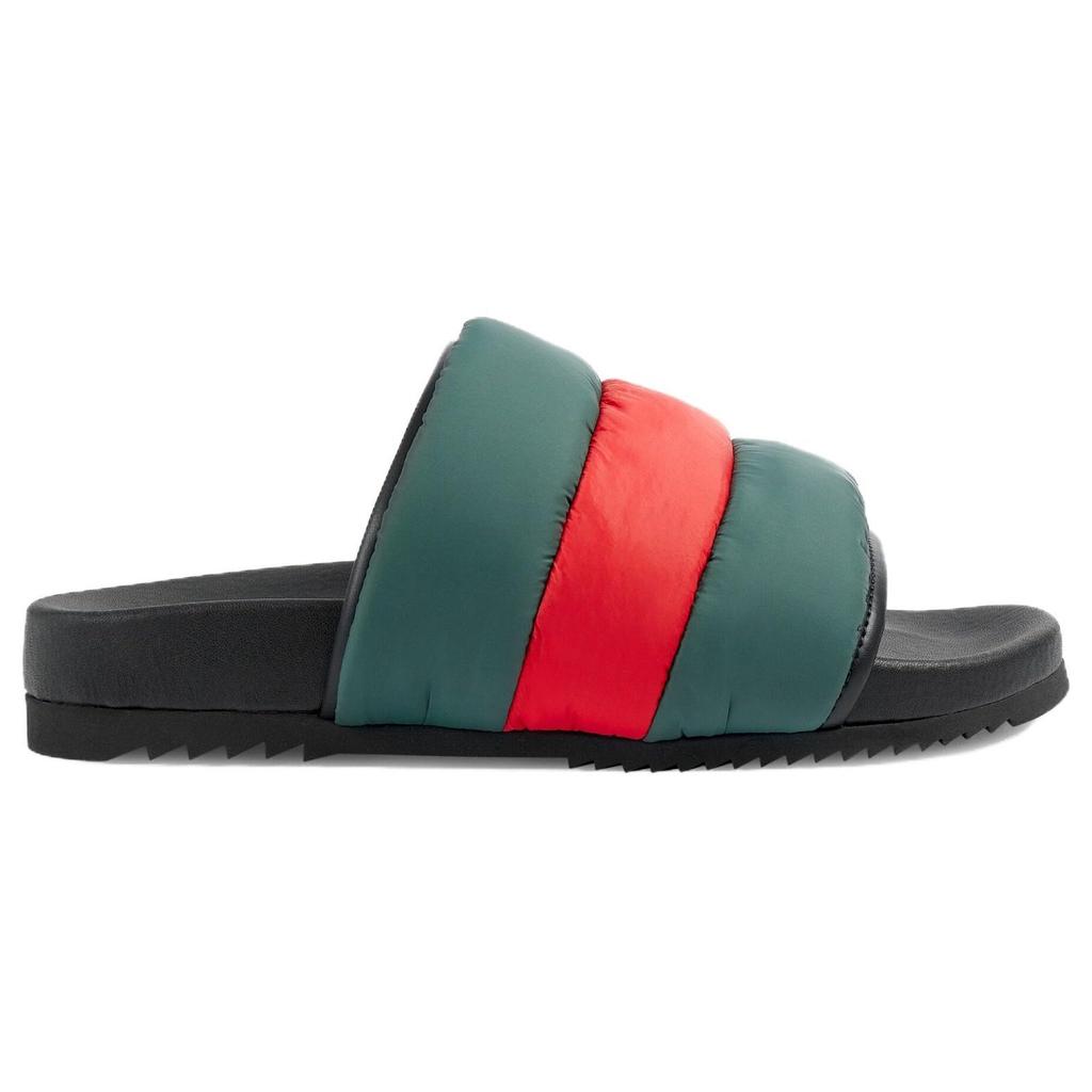 Gucci Женские утепленные шлепанцы на ремешке 'Зеленый Красный' Женские 700320 UFR30 3060