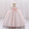 Newborn Dress Flowers Mesh Fashion Party Little Princess Baby Dress  Birthday Gift Kids Clothes