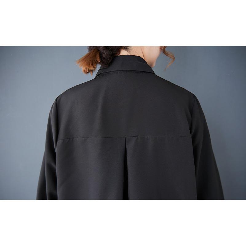 DIMANAF 2025 Большой размер Новая весенняя блузка рубашка Женская с длинным рукавом Базовые модные топы Футболки Свободная Белая Однотонные футболки