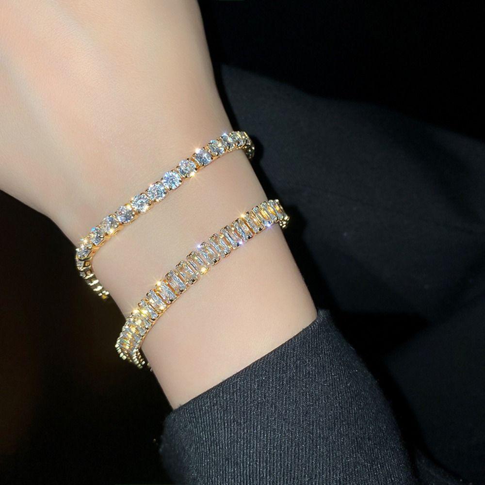 Gold Color Hand Chain Crystal Wristband New Jewelry  Women