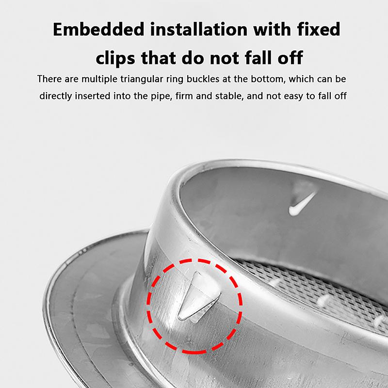 70/80/100/120/150Mm Round Stainless Steel Air Vent Grille Insect Protection Home Exterior Wall Ducting Ventilation Tool