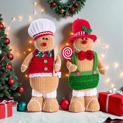 Большая кукла пряничный человечек бисквитный человечек игрушка куклы украшения рождественский декор Навидад 2025 новогодние подарки