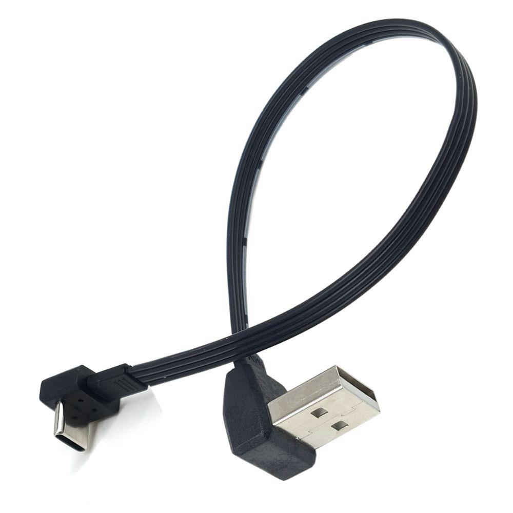 Ultra Thin Elbow C-type Data Cable USB 2.0 Double Elbow Charger Po Short-term Portable Universal 10CM-100CM 30CM