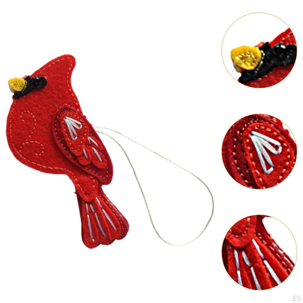 Felt Bird Decoration for Tree and Festive Home Use