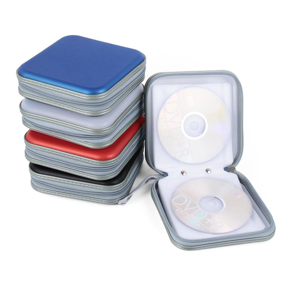 Портативный кошелек-альбом для 40 дисков, держатель, хранилище, карман, двусторонний органайзер, чехол для CD/DVD