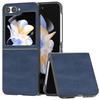 For Samsung Galaxy Z Flip7 FE 5G/Z Flip6 5G Case Cowhide Texture Hard PC+PU Leather Phone Shell