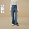 INMAN Женские джинсы из чистого хлопка, выстиранные, широкие штанины