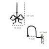 12Pcs Black Bow Shower Curtain Hooks For Standard Shower Rods
