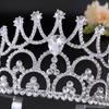 Свадебная барочная большая корона со стразами аксессуары для волос королевская роскошная корона свадебный головной убор аксессуары повязка на голову