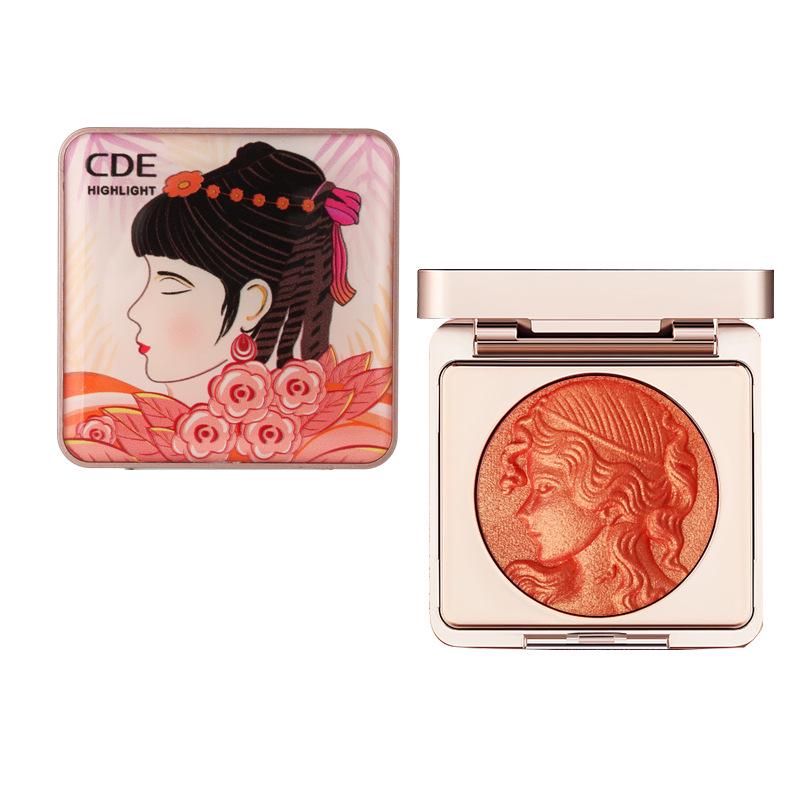 Палитра румян CDE Lively Nude Shimmer для контуринга и хайлайтинга