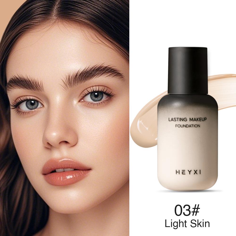 HEYXI Long Lasting Liquid Foundation for Face & Body, Waterproof Sweatproof Oil Control Full Coverage Foundation, Conceals Blemishes Pores