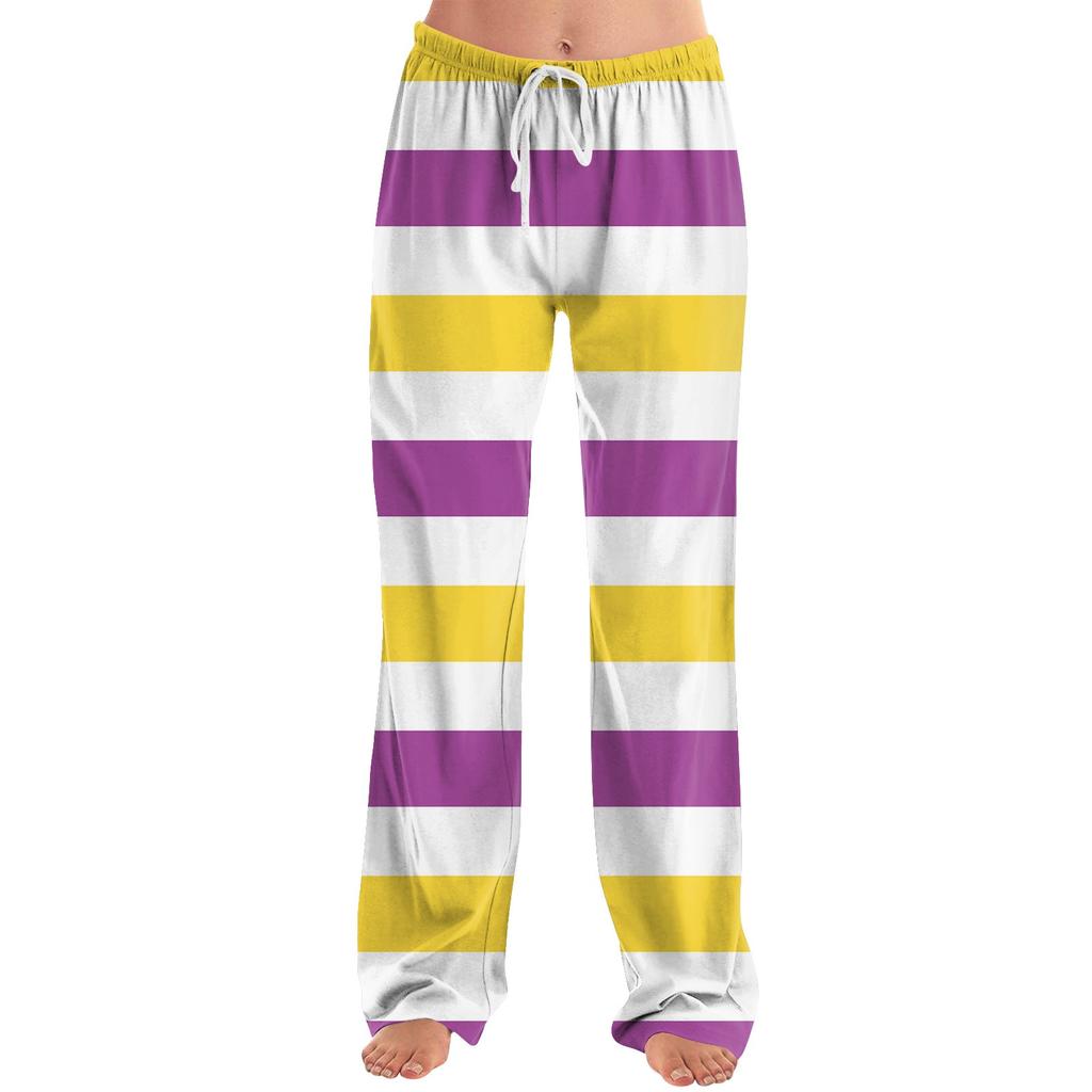 Женские модные свободные повседневные брюки с пасхальным принтом