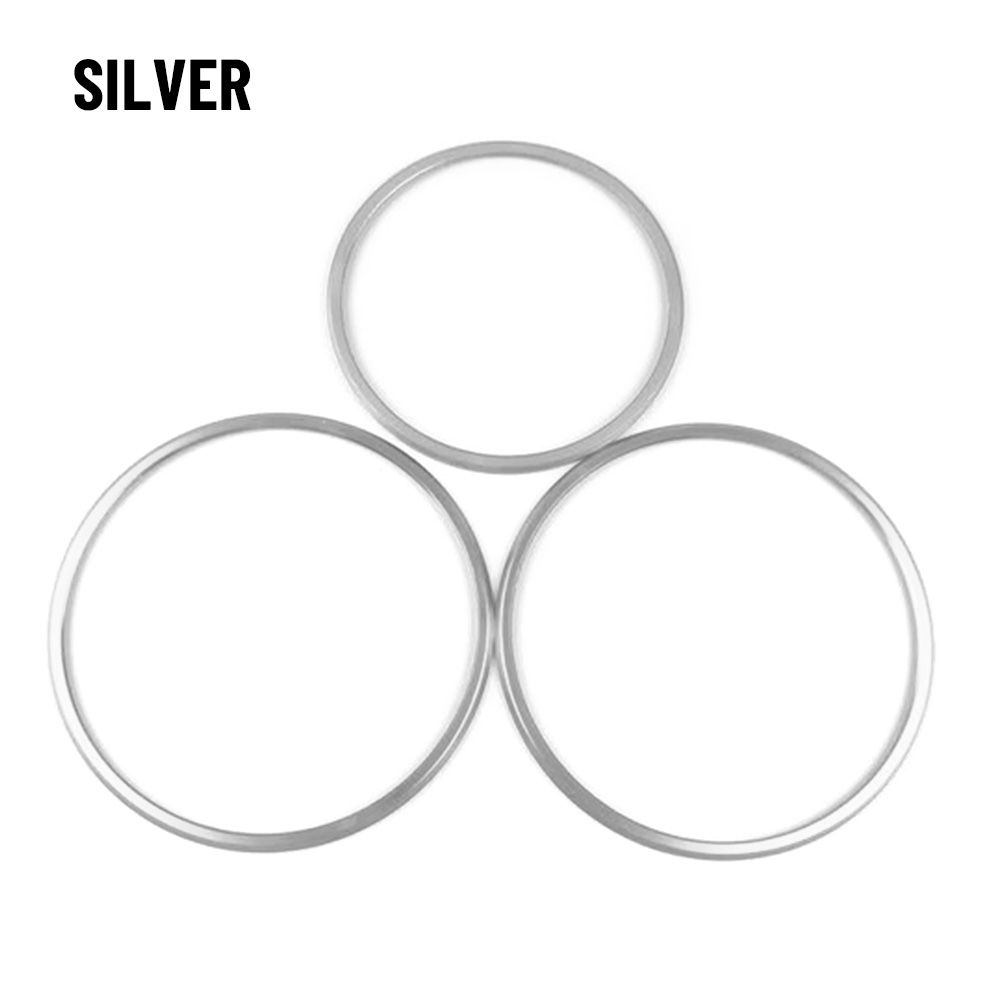 Decorative Circle Easy to Install Exhaust port AC Ring Fittings Car Decoration Sticker Outlet 3pcs