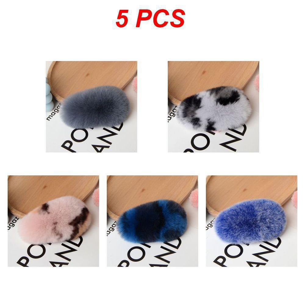 1/3 шт. Зимняя милая пушистая заколка для волос для женщин и девочек, однотонная боковая заколка для волос, BB-заколка, милая плюшевая заколка для волос, цветной аксессуар для волос