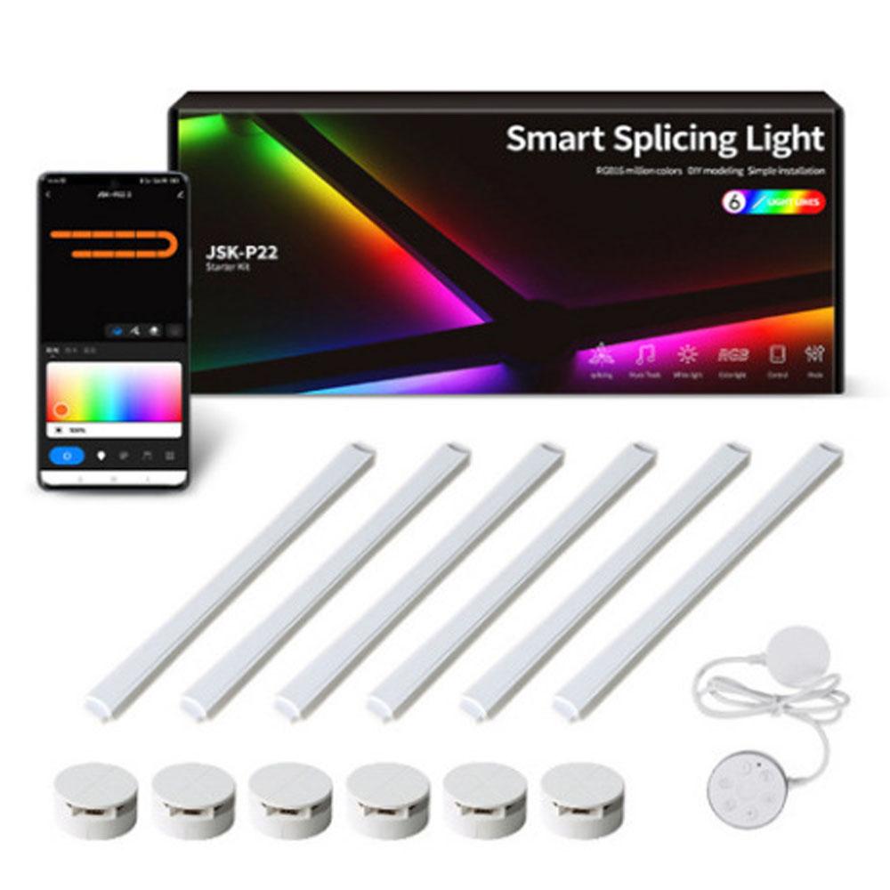 5 В USB Smart Splicing RGB LED Night Light DIY Внутреннее украшение стены Настенный светильник с атмосферой Креативный звукосниматель LED Quantum Light