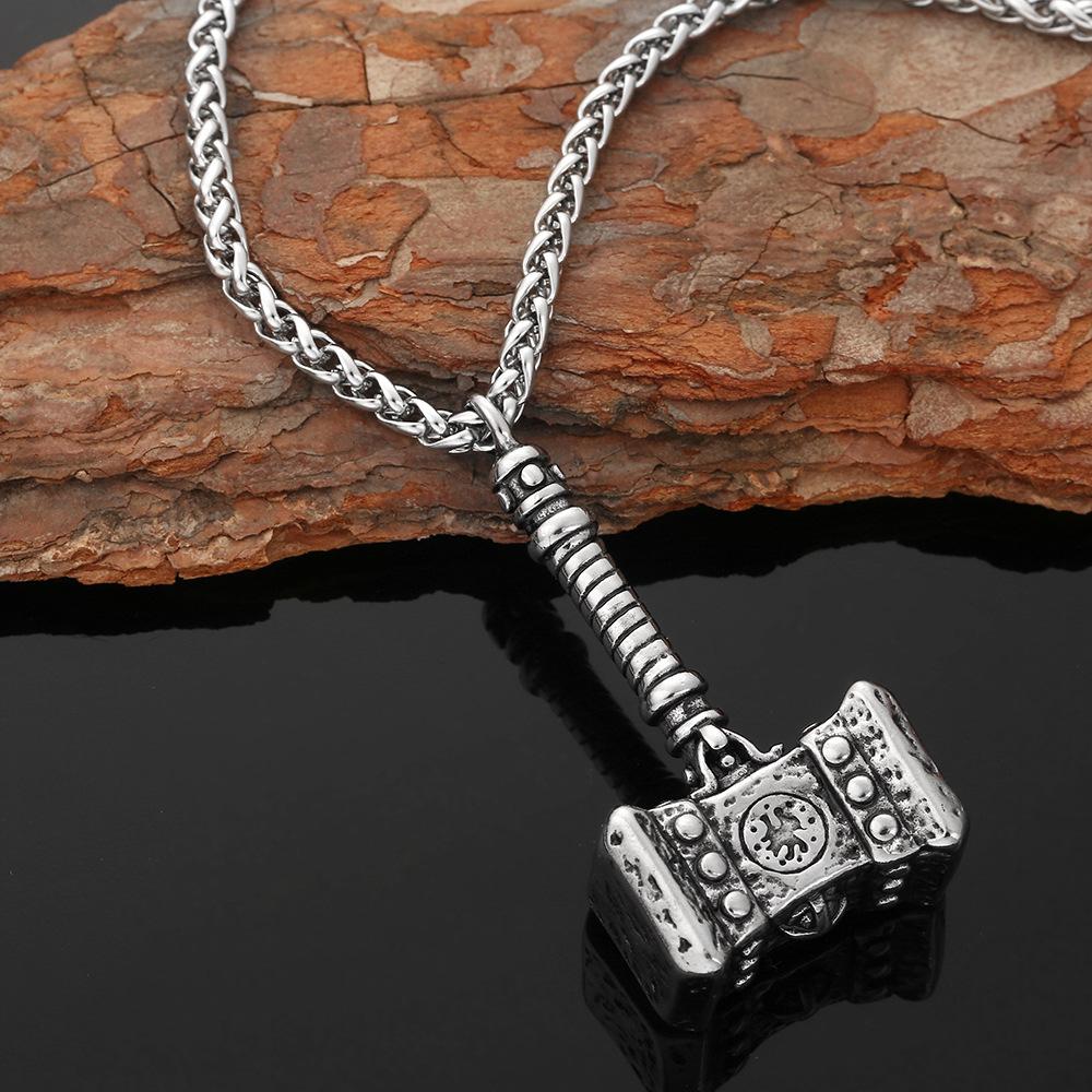Нержавеющая сталь Nordic Viking Thor's Hammer ожерелье мужские ювелирные изделия