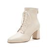 Women High Heels  New Lace Up Fashion Simple Fashion Boots Outdoor Trend Walking Short Boots Short Shoes Luxury Comfy 2024