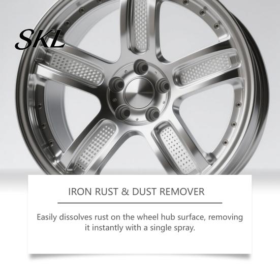 Car Paint Safe Cleaner Wheel Rust Remover Spray for Rims, 120ml Metal Iron Particle with Color Reaction,PH Neutral Non-Acid, Restores Shine,