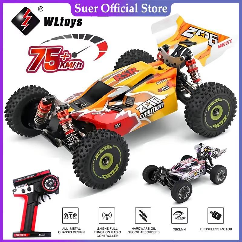 WLtoys 144010 75KM/H 2.4G RC Car Brushless 4WD Electric High Speed Off-Road Remote Control Drift Toys for Children Racing
