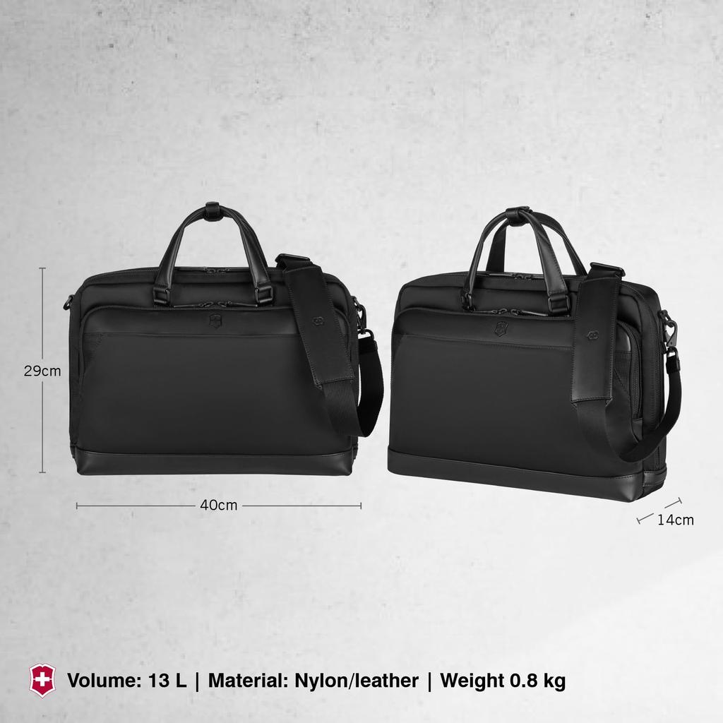 Alox Nero Черный Портфель для Поездок на Работу или 10 Черный 611805 [Victorinox] Портфель, Бизнес, Мужской, Школьный, Легкий, Тонкий, Узкий, 2-сторонний