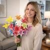 DIY Flower Fake Flowers 3 Heads Simulation Flowers Fashion Wedding Bouquet  Home Decoration