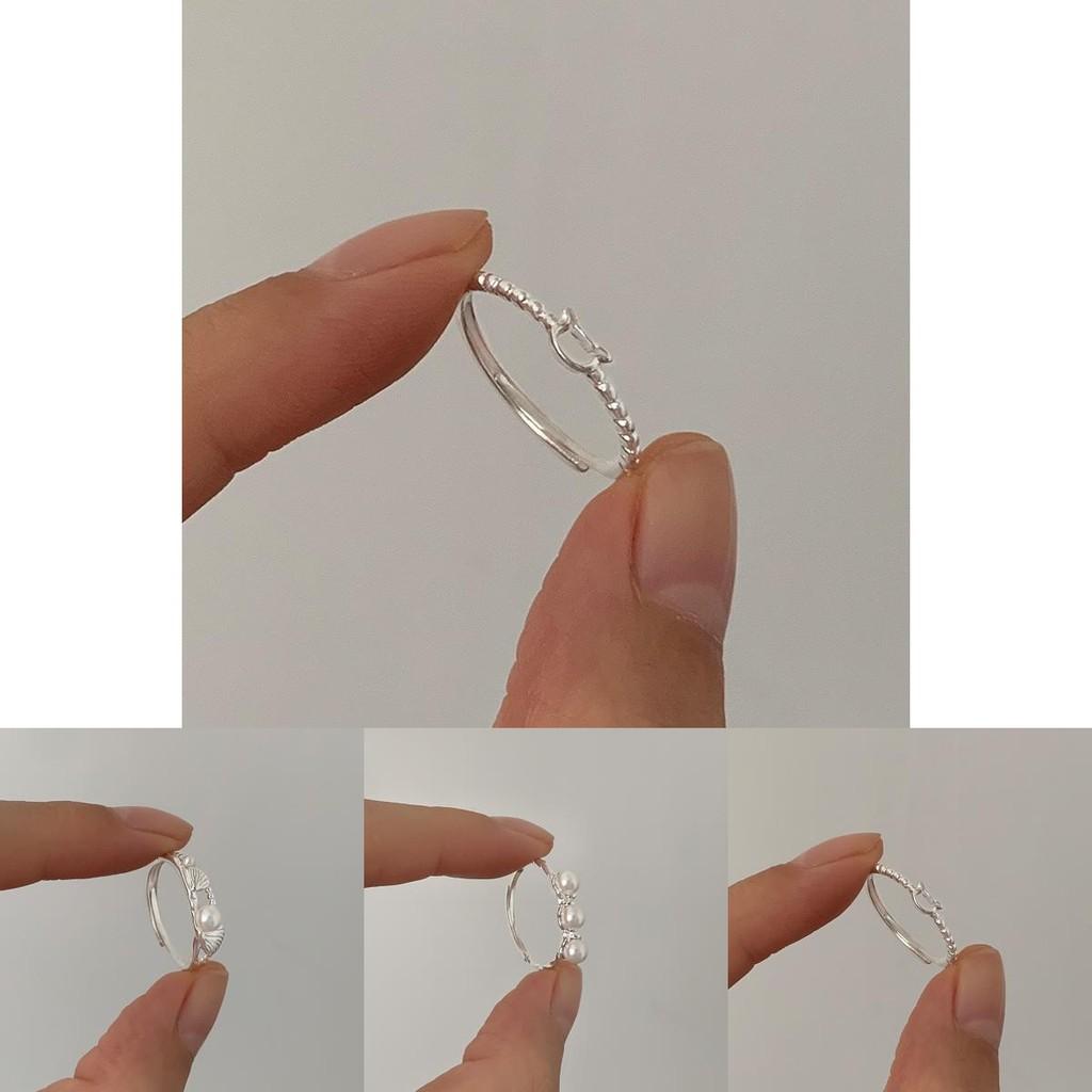 Уникальное геометрическое кольцо с жемчугом любви для женщин Высококачественная медь Регулируемый дизайн Стильные цвета для каждого случая