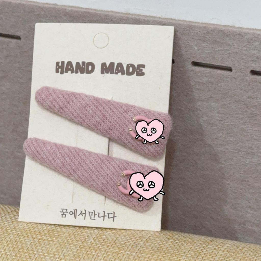 Chic Houndstooth Double C Hair Clip - Versatile Autumn & Winter Accessory