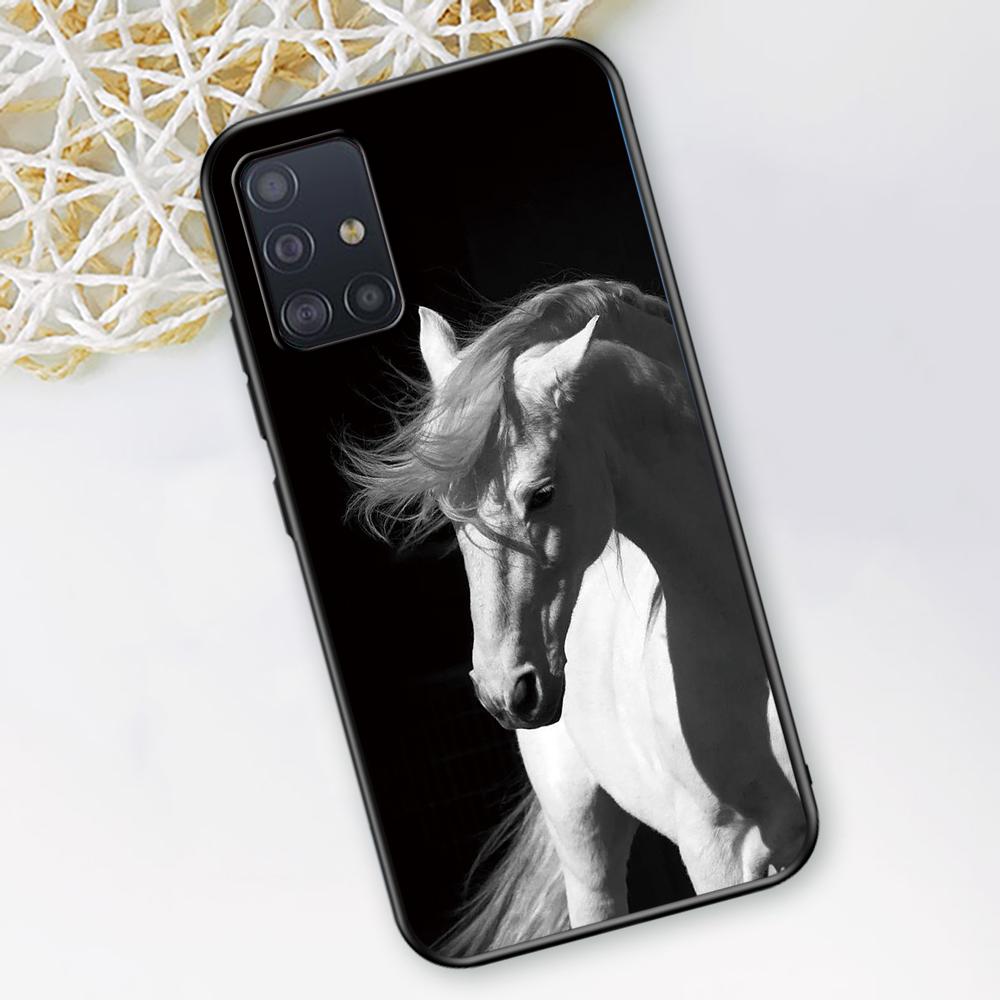Running Horse Case for Samsung Galaxy A52 A12 A53 A51 A32 A21s A22 A31 A72 A02s A13 5G A11 A41 A03s Silicone Phone Cover Coque