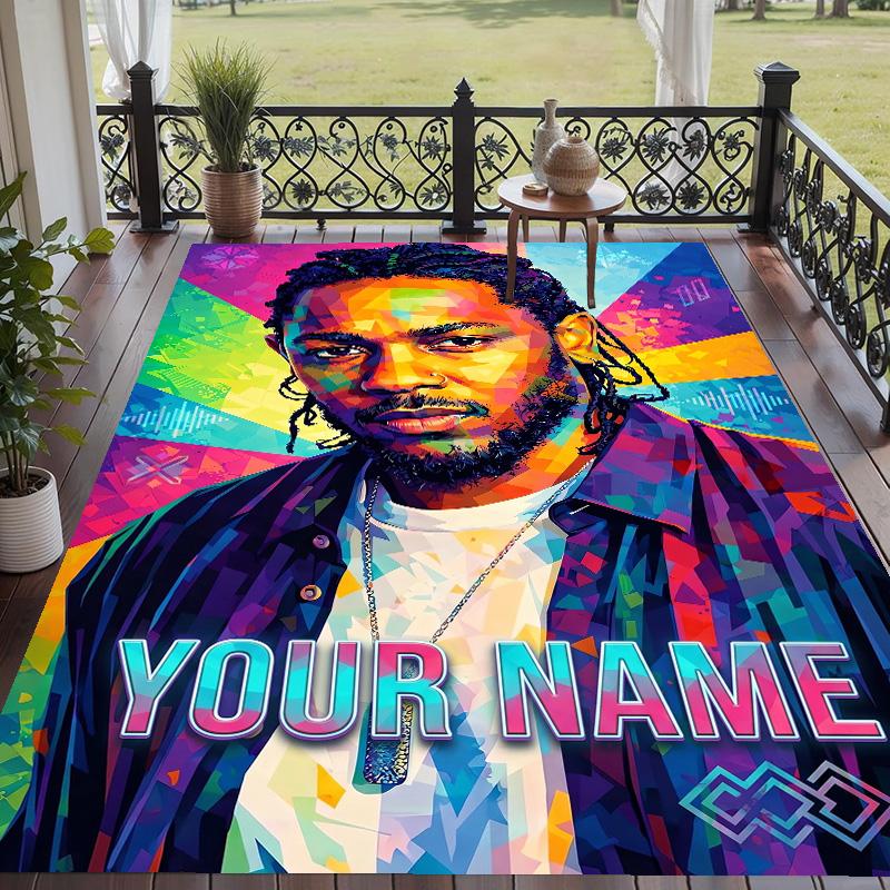 Custom Text Kendrick Lamar Pattern Floor Rug Soft Indoor Carpet Mat Living Room Bedroom