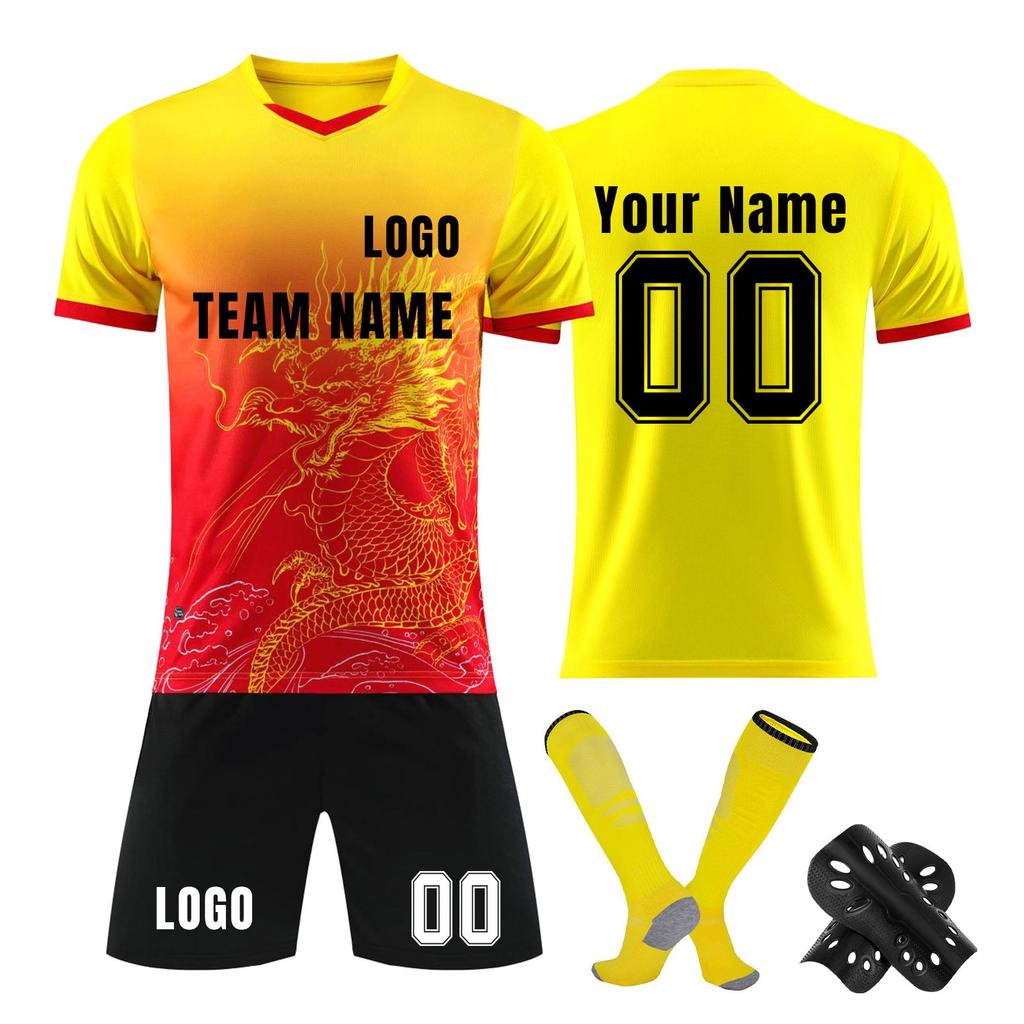 Personalised Shirts Kit Mens Girls With Name Number Custom Football Jerseys For Boys Training Suit