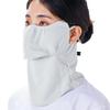 [YAKeNU UV CUT ] Защитная от солнца маска для лица Yakenu с защитой уголков глаз, серая (светло-серый), Свободный размер