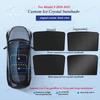 Sunshades For Tesla Model 3 Sunroof Highland 2025 Model Y 2020-26 Ice Cloth Buckle Sun Pare Glass Front Rear Skylight Accessory